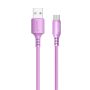 COLORWAY Kábel, USB - MicroUSB (soft silicone) 2.4A 1m lila