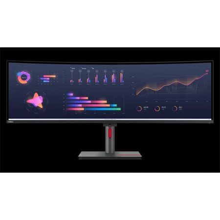 LENOVO Monitor ThinkVision P49w-30, ívelt, 49" 5120x1440 IPS, 32:9, 2000:1, 350cd/m2, 4ms, USB, USB-C, HDMI, DP