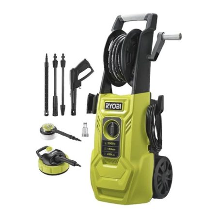 Ryobi 2000W magasnyomású mosó 150bar, adapterekkel+terasztisztító - RY150PWA