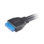 Akasa USB 3.1 Gen2 belső adapterkábel 2x Gen1 Type-A porttal - AK-CBUB52-50BK