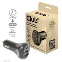   Club3D Notebook / Laptop Car Charger 36 Watt - autós töltő