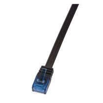   LogiLink CF2023U Cat6 U/UTP lapos patch kábel - Fekete - 0,5m