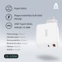 AVAX CH632W FIVEY+ USB A + Type C 45W GaN gyors hálózati töltő, fehér