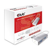   Club3D USB TYPE C 3.1 GEN 1 TO 4 USB TYPE A USB 3.1 GEN 1 INCLUSIVE 1 PORT BC1.2 TÖLTŐ