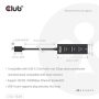 Club3D USB Type-C 3.2 Gen1 elosztó 3x USB Type-A és 1x Gigabit Ethernet csatlakozóval