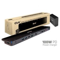   Club3D USB 3.2 GEN 1 TYPE C TRIPLE DISPLAY DYNAMIC PD TÖLTŐ - 100W