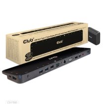   Club3D USB Gen2 Type-C Triple Display DP 1.4 Alt PD Töltődokkoló - 100W PD