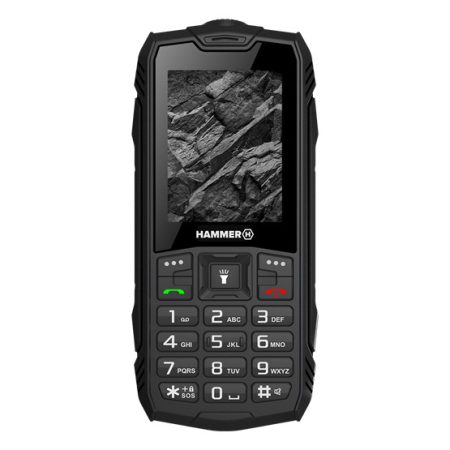 HAMMER Rock 2,4" Dual SIM csepp-, por- és ütésálló mobiltelefon - fekete - Bontott, dobozsérült termék