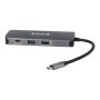 AVAX HB612 CONNECT+ 8in1 Multi HUB 2xUSB 3.0, TypeC, HDMI(4K/60Hz), RJ45, TF/SD, PD 100W