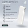 AVAX PB106W LEISURE PD/Type-C 30W+QC 18W gyorstöltő Powerbank 15.000mAh, fehér