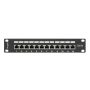 Lanberg Patch panel 12 port 1U 10" CAT.5e árnyékolt, fekete