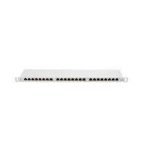   Lanberg Patch panel 24 port 0.5U 19" CAT.6 árnyékolt, szürke