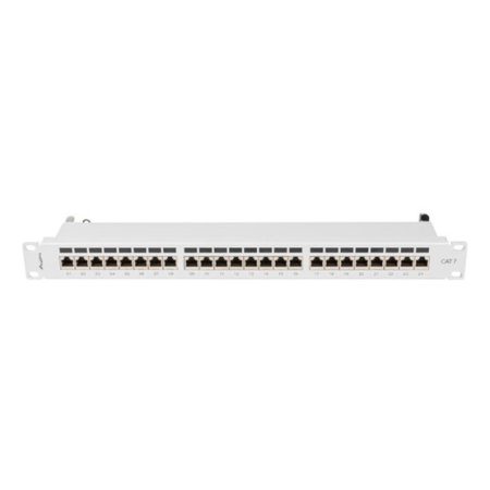 Lanberg Patch panel 24 port 1U 19" CAT.7 FTP, szürke