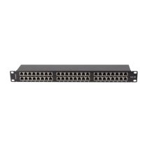   Lanberg Patch panel 48 port 1U 19" CAT.6a FTP, árnyékolt, fekete