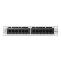 Lanberg Patch panel 12 port 1U 10" CAT.5e szürke